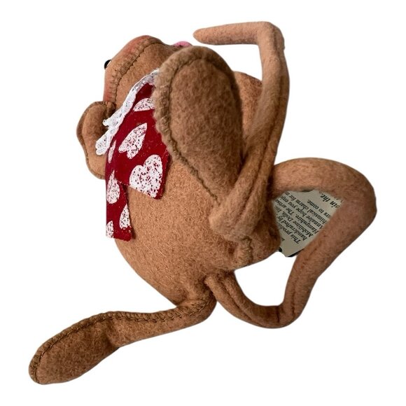 Annalee Dolls Vtg 1999 Sweetheart Boy Mouse Valentine Tags 7" Poseable with Tags - Picture 8 of 13